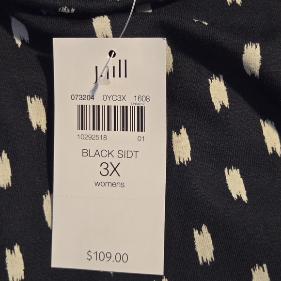 J Jill Womens Printed Short Sleeve Rayon Jersey Wearever Midi Dress Plus Size 3X - Picture 8 of 10